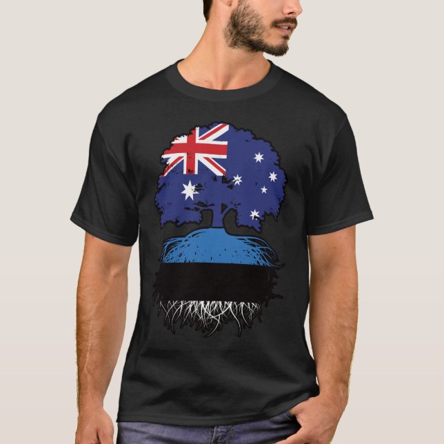 Camiseta Raízes de Árvore da Austrália Estoniana (Frente)