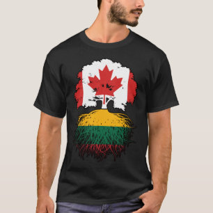 Camiseta Raízes de Árvore do Canadá lituano