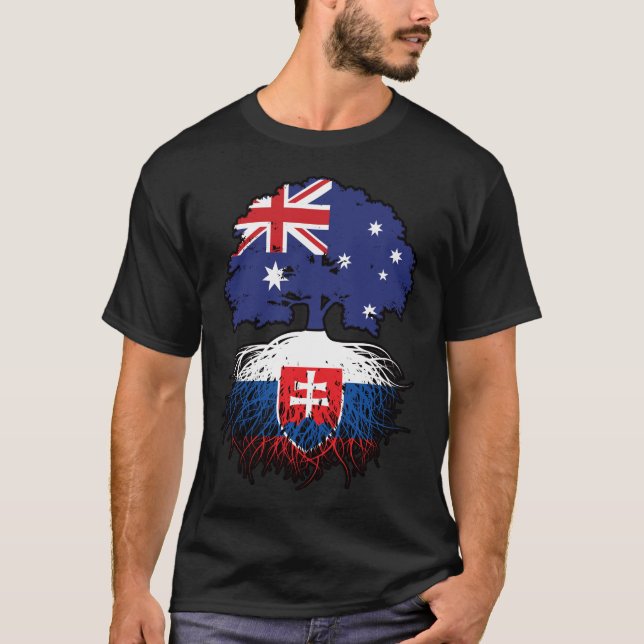 Camiseta Raízes de Árvores da Austrália Eslovaca e Australi (Frente)