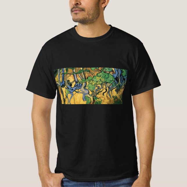 Camiseta Raízes de árvores e troncos de Vincent van Gogh (Frente)