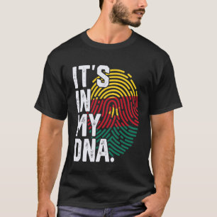 Camiseta Raízes de Camarões Bandeira Impressão Digital Gráf