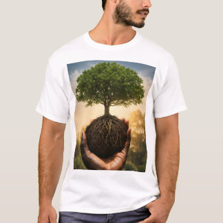 Camiseta Raízes de Força e Harmonia Cúbica.