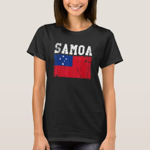 Camiseta Raízes de Samoa, Sinalizador de Samoa, retrô Vinta