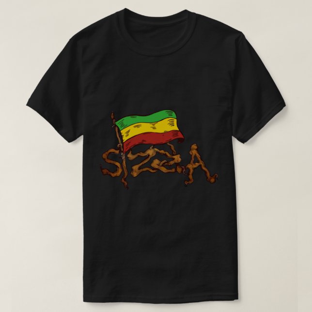 Camiseta Raízes De Sizzla T-Shirt.Png (Frente do Design)