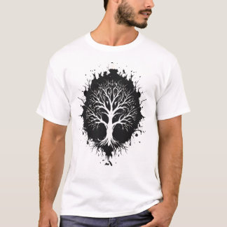 Camiseta "Raízes de Sombra - A Legância da Natureza"