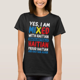 Camiseta Raízes do Haiti Americano Sinalizam Bandeiras Ame