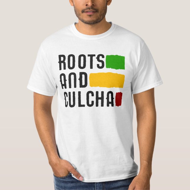 Camiseta Raízes E Culcha Rasta Colors Reggae (Frente)