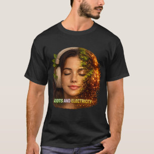 Camiseta Raízes e Eletricidade — Simbiose Orgânica de House