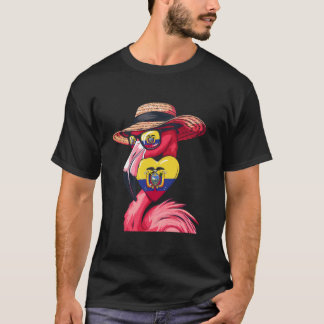 Camiseta Raízes Equatorianas Orgulho Equatoriano Flamingo E