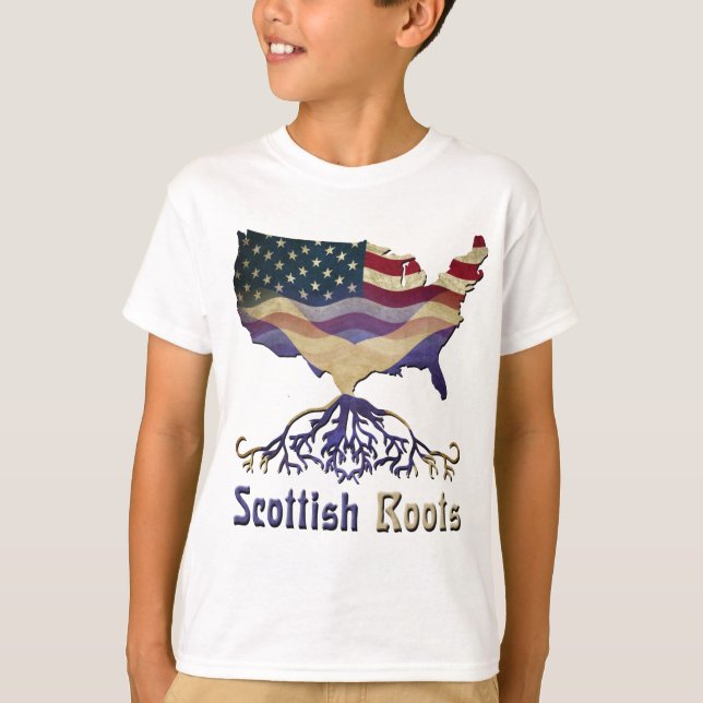 Camiseta Raizes escocesas americanas (Frente)