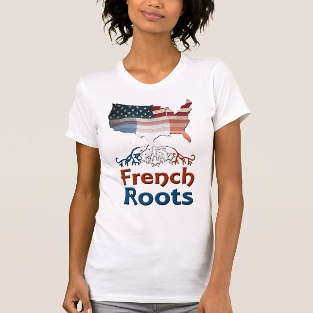Camiseta Raízes Francesas Americanas (Frente)