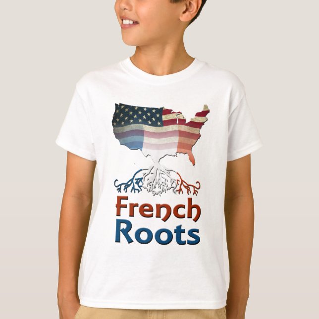 Camiseta Raízes Francesas Americanas (Frente)