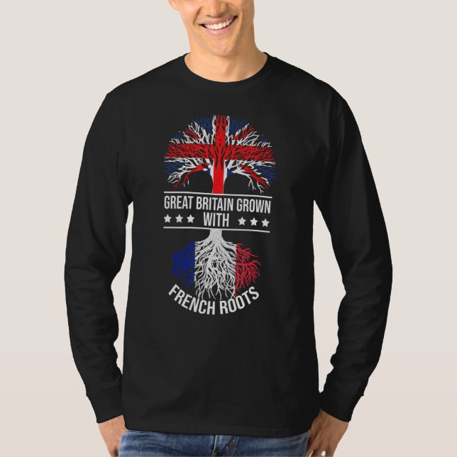 Camiseta Raízes Francesas Imigrantes Antecedentes Excelente (Frente)