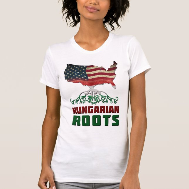 Camiseta Raízes Húngaras Americanas (Frente)