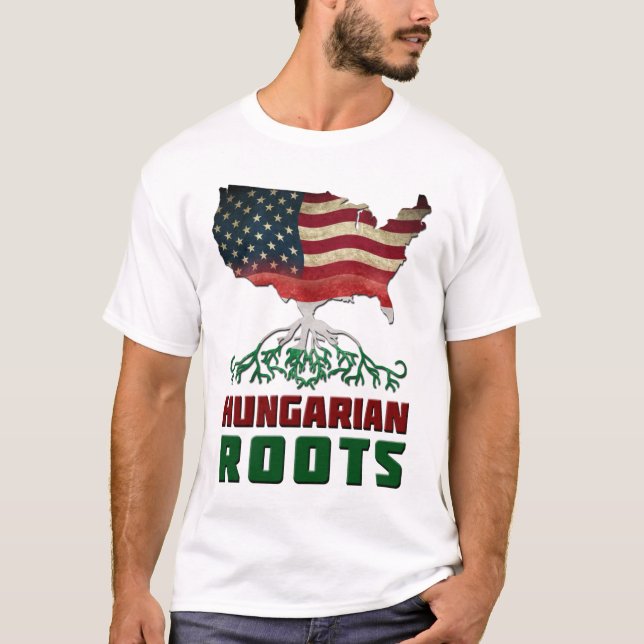 Camiseta Raízes Húngaras Americanas (Frente)