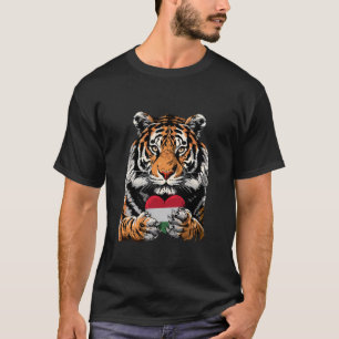Camiseta Raízes Húngaras Coração de Tigre da Hungria Bandei