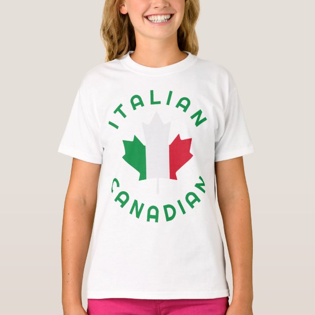 Camiseta Raízes italianas canadenses (Frente)