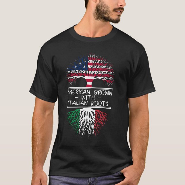 Camiseta Raízes italianas Nasceres Americanas (Frente)