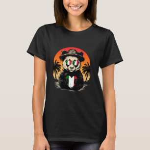 Camiseta Raízes Italianas Urso Panda Pôr do Sol Orgulho Ita