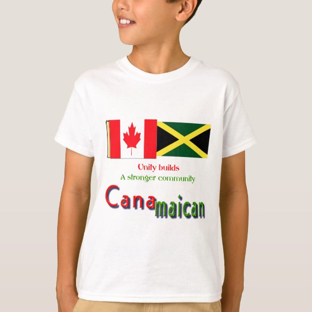 Camiseta raízes jamaicanas-canadianas (Frente)