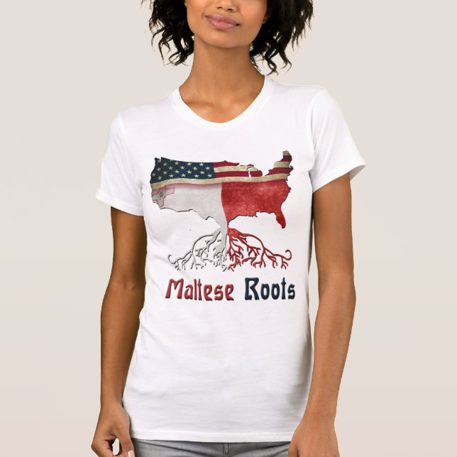 Camiseta Raízes Malteses Americanas (Frente)