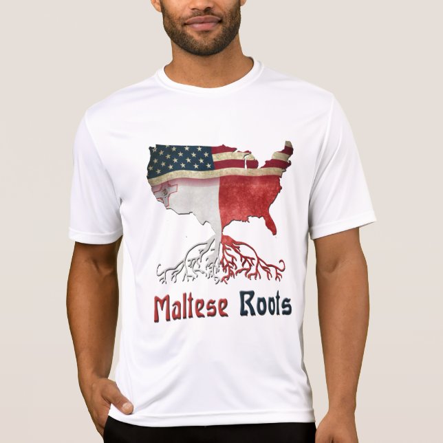 Camiseta Raízes Malteses Americanas (Frente)