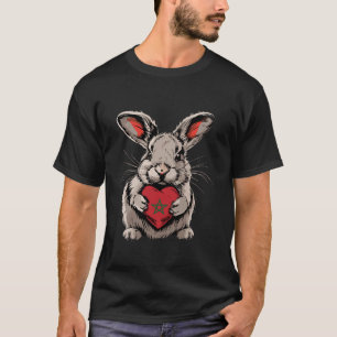 Camiseta Raízes Marroquinas Coração Bunny Orgulho Marroquin