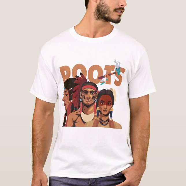 Camiseta Raízes Nativas Americanas (Frente)