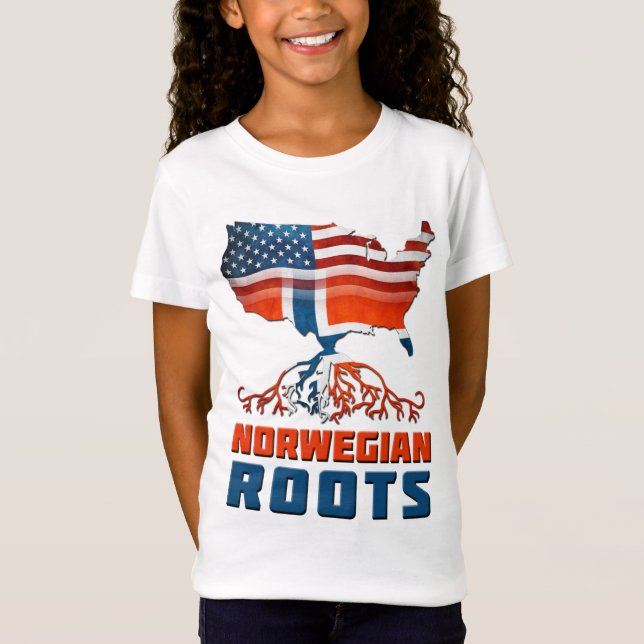 Camiseta Raízes norueguesas Americanas (Frente)