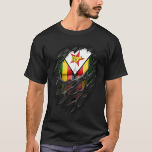 Camiseta Raízes Orgulhosamente Zimbabuenses Patrimônio Rasg