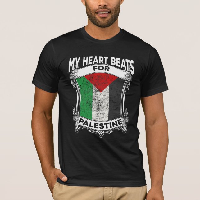 Camiseta Raízes Palestinianas do Coração da Palestina para  (Frente)