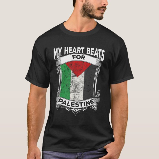Camiseta Raízes Palestinianas do Coração da Palestina para  (Frente)