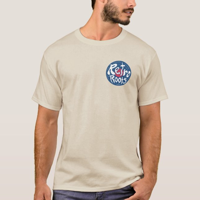 Camiseta Raízes Retro com Cistus Vinil/Record (Frente)