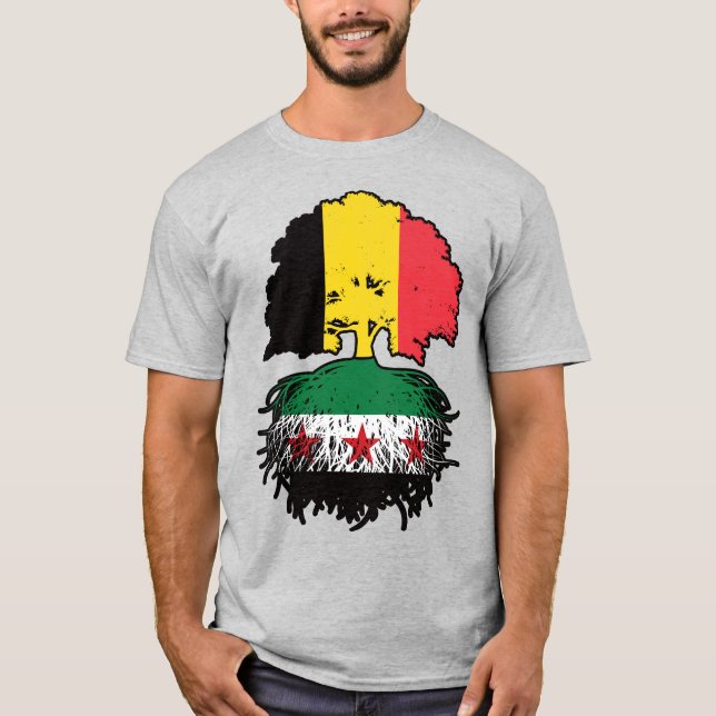 Camiseta Raízes Sírio-Belgas e Árvore da Coroa (Frente)