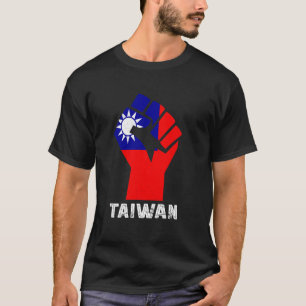 Camiseta Raízes Taiwanesas Bandeira de Taiwan Punho Taiwanê