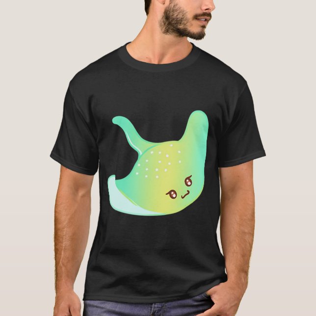 Camiseta Raja-raia colorida fofa (Frente)