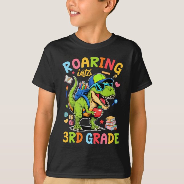 Camiseta Rajadas Para O 3º Ano De Volta Para Os Meninos Esc (Frente)