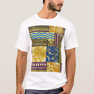 Camiseta Rajasthan Indian, Textura de tapete.