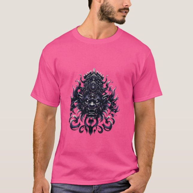 Camiseta Rakshasa Hindu Folklore Mythology Demon Horror Gra (Frente)