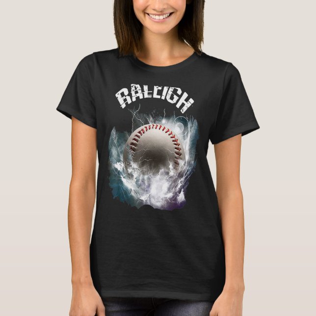 Camiseta Raleigh Baseball Retro (Frente)