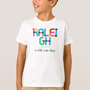 Camiseta Raleigh Carolina do Norte Meados do Século, Arte P