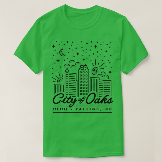 Camiseta Raleigh City of Oaks Merchandise  (Frente do Design)