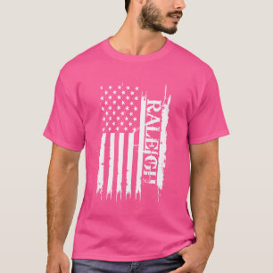 Camiseta Raleigh Estados Unidos se afogou com bandeira dos 
