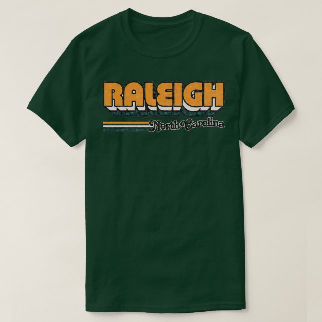 Camiseta Raleigh NC City Stripes (Frente do Design)