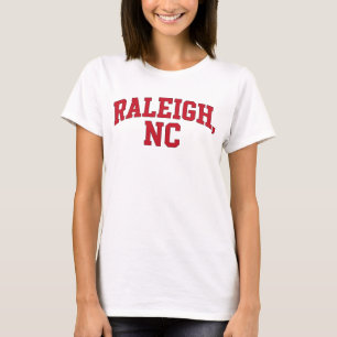 Camiseta Raleigh NC Varsity Block Letter Design - Cidade Ne