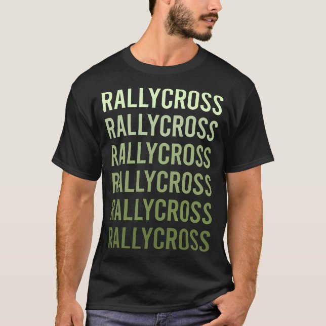 Camiseta Rallycross de Texto Verde (Frente)