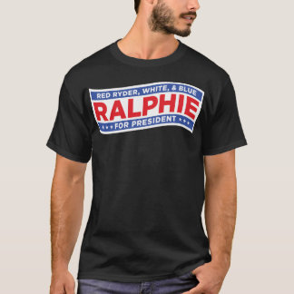 Camiseta Ralphie Para O Presidente Red Ryder Branco E Azul
