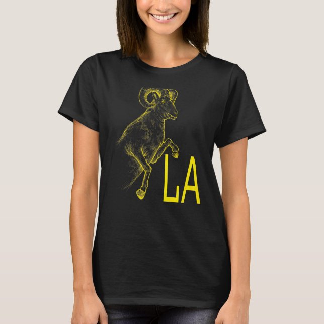 Camiseta Ram Amarelo La Blue California Los Angeles (Frente)