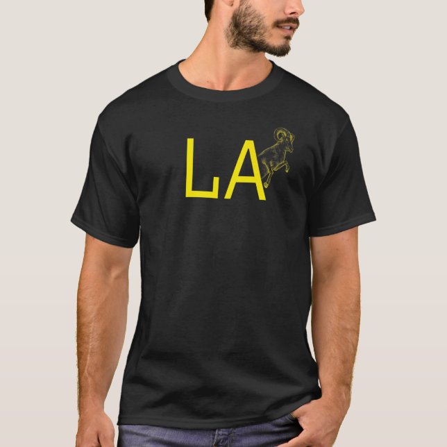 Camiseta Ram Amarelo La Blue California Los Angeles 1 (Frente)
