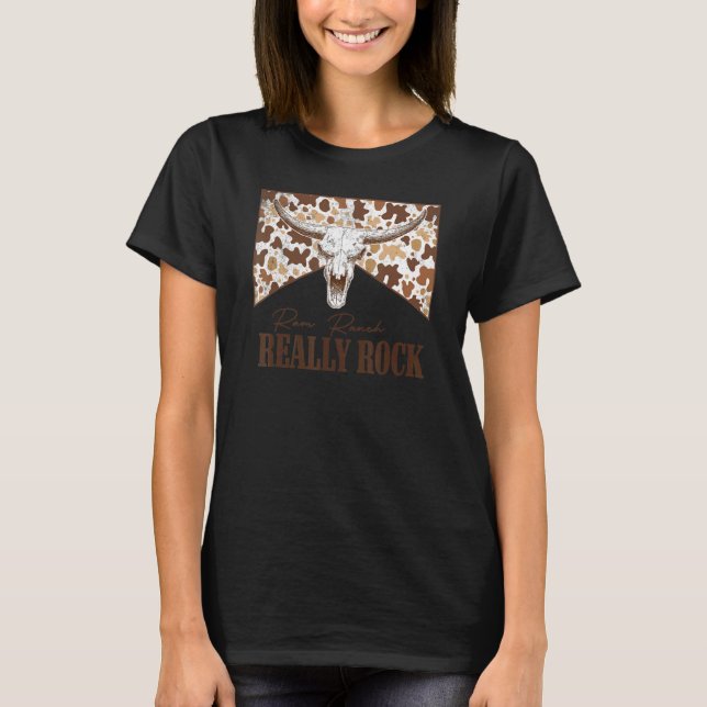 Camiseta Ram Ranch Realmente Rock Leopard Bull Caveira M (Frente)